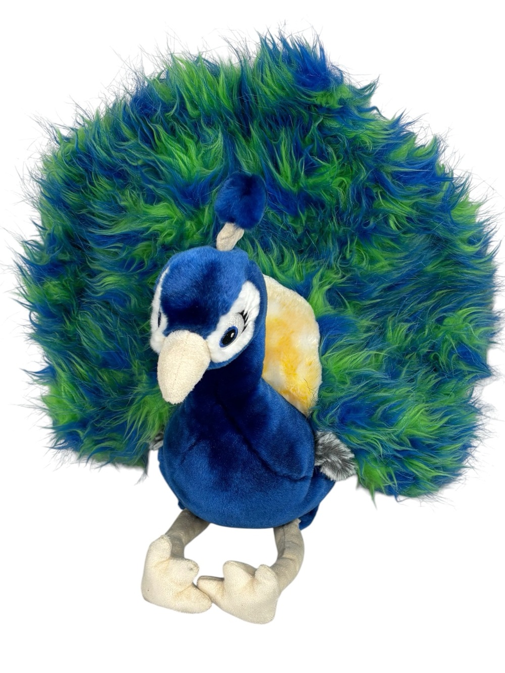 Gund Blue & Green Faux Feather Plume Midnight the Peacock - Picture 2 of 11